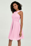 Empire Chiffon Knee Length Junior Bridesmaid Dress Wedding Prom Guest Dresses Gowns
