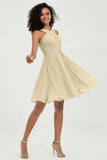 Empire Chiffon Knee Length Junior Bridesmaid Dress Wedding Prom Guest Dresses Gowns