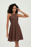 Empire Chiffon Knee Length Junior Bridesmaid Dress Wedding Prom Guest Dresses Gowns