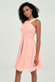Empire Chiffon Knee Length Junior Bridesmaid Dress Wedding Prom Guest Dresses Gowns