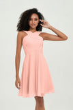 Empire Chiffon Knee Length Junior Bridesmaid Dress Wedding Prom Guest Dresses Gowns