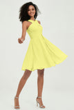 Empire Chiffon Knee Length Junior Bridesmaid Dress Wedding Prom Guest Dresses Gowns