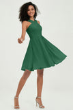 Empire Chiffon Knee Length Junior Bridesmaid Dress Wedding Prom Guest Dresses Gowns