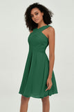 Empire Chiffon Knee Length Junior Bridesmaid Dress Wedding Prom Guest Dresses Gowns