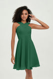 Empire Chiffon Knee Length Junior Bridesmaid Dress Wedding Prom Guest Dresses Gowns