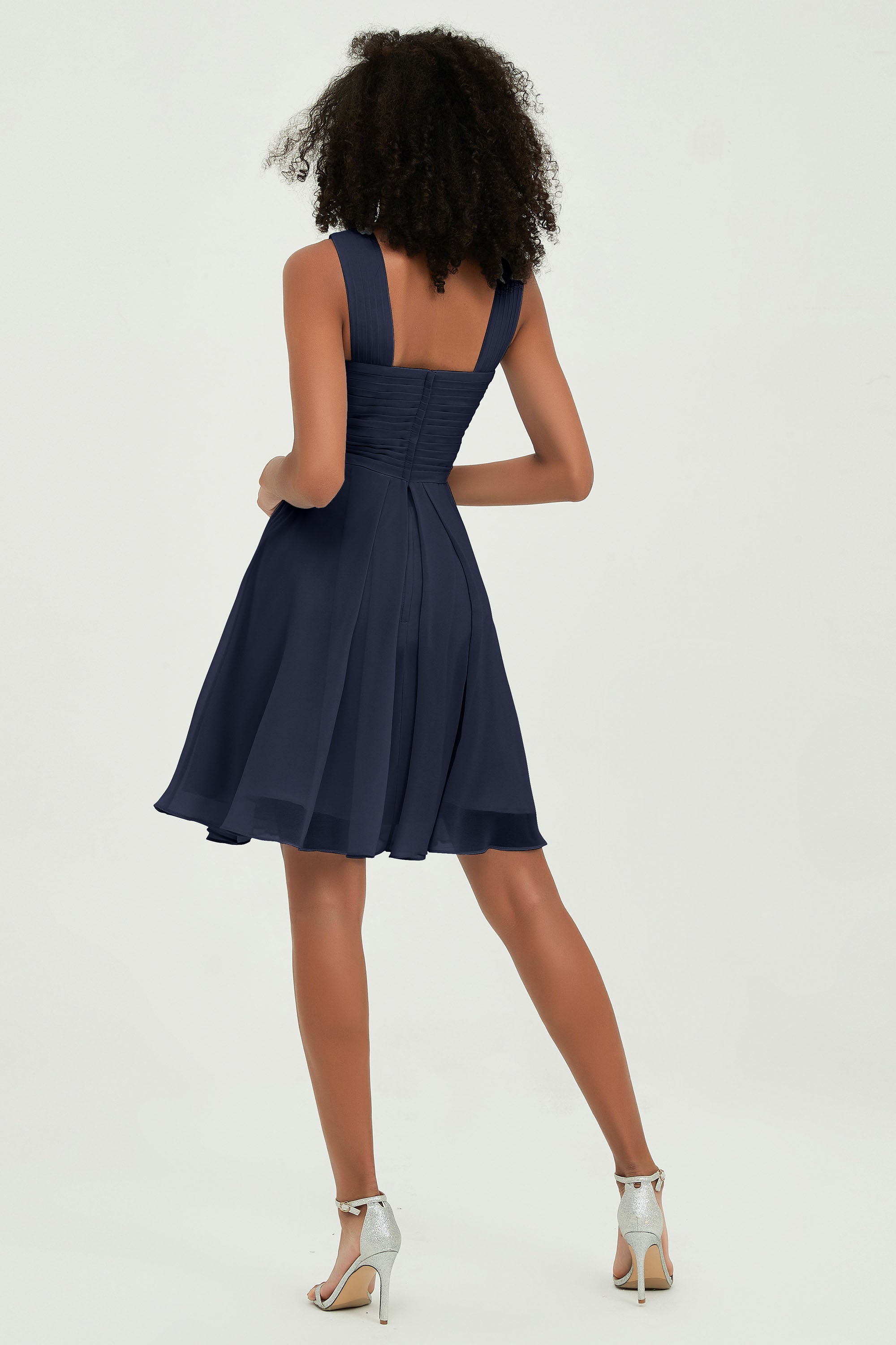 Empire Chiffon Knee Length Junior Bridesmaid Dress Wedding Prom Guest Dresses Gowns