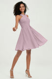 Empire Chiffon Knee Length Junior Bridesmaid Dress Wedding Prom Guest Dresses Gowns