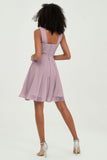 Empire Chiffon Knee Length Junior Bridesmaid Dress Wedding Prom Guest Dresses Gowns
