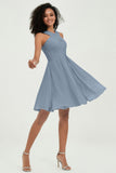 Empire Chiffon Knee Length Junior Bridesmaid Dress Wedding Prom Guest Dresses Gowns