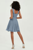 Empire Chiffon Knee Length Junior Bridesmaid Dress Wedding Prom Guest Dresses Gowns