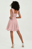 Empire Chiffon Knee Length Junior Bridesmaid Dress Wedding Prom Guest Dresses Gowns