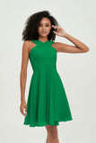 Empire Chiffon Knee Length Junior Bridesmaid Dress Wedding Prom Guest Dresses Gowns