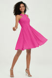 Empire Chiffon Knee Length Junior Bridesmaid Dress Wedding Prom Guest Dresses Gowns