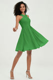 Empire Chiffon Knee Length Junior Bridesmaid Dress Wedding Prom Guest Dresses Gowns