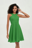 Empire Chiffon Knee Length Junior Bridesmaid Dress Wedding Prom Guest Dresses Gowns