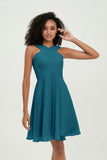 Empire Chiffon Knee Length Junior Bridesmaid Dress Wedding Prom Guest Dresses Gowns