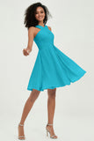 Empire Chiffon Knee Length Junior Bridesmaid Dress Wedding Prom Guest Dresses Gowns