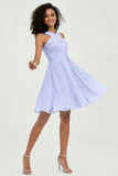 Empire Chiffon Knee Length Junior Bridesmaid Dress Wedding Prom Guest Dresses Gowns