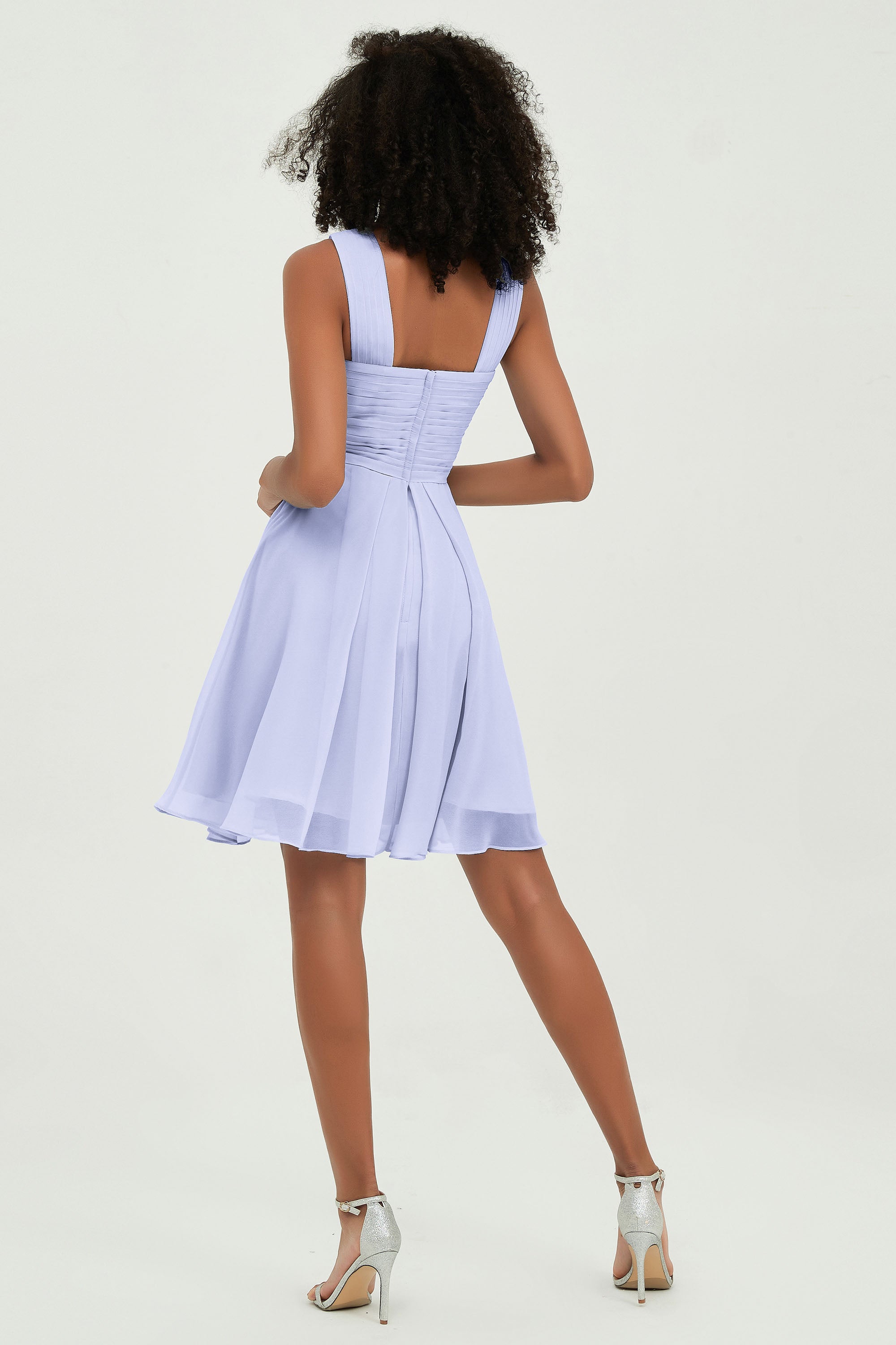 Empire Chiffon Knee Length Junior Bridesmaid Dress Wedding Prom Guest Dresses Gowns