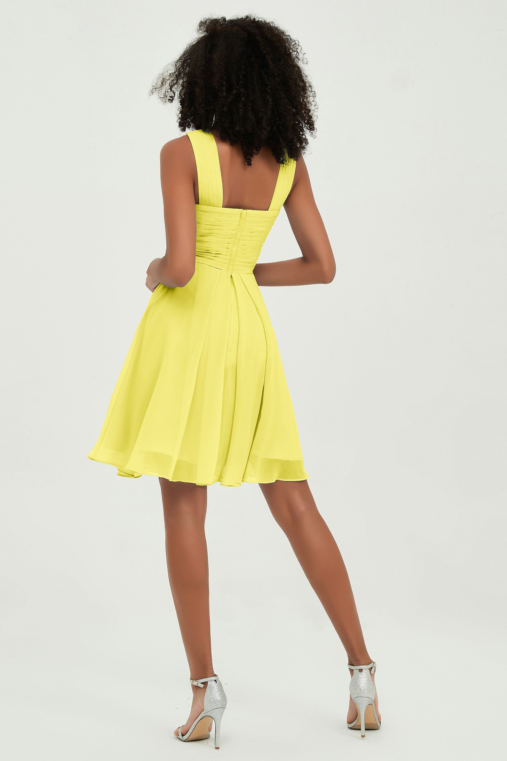Empire Chiffon Knee Length Junior Bridesmaid Dress Wedding Prom Guest Dresses Gowns