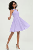 Empire Chiffon Knee Length Junior Bridesmaid Dress Wedding Prom Guest Dresses Gowns