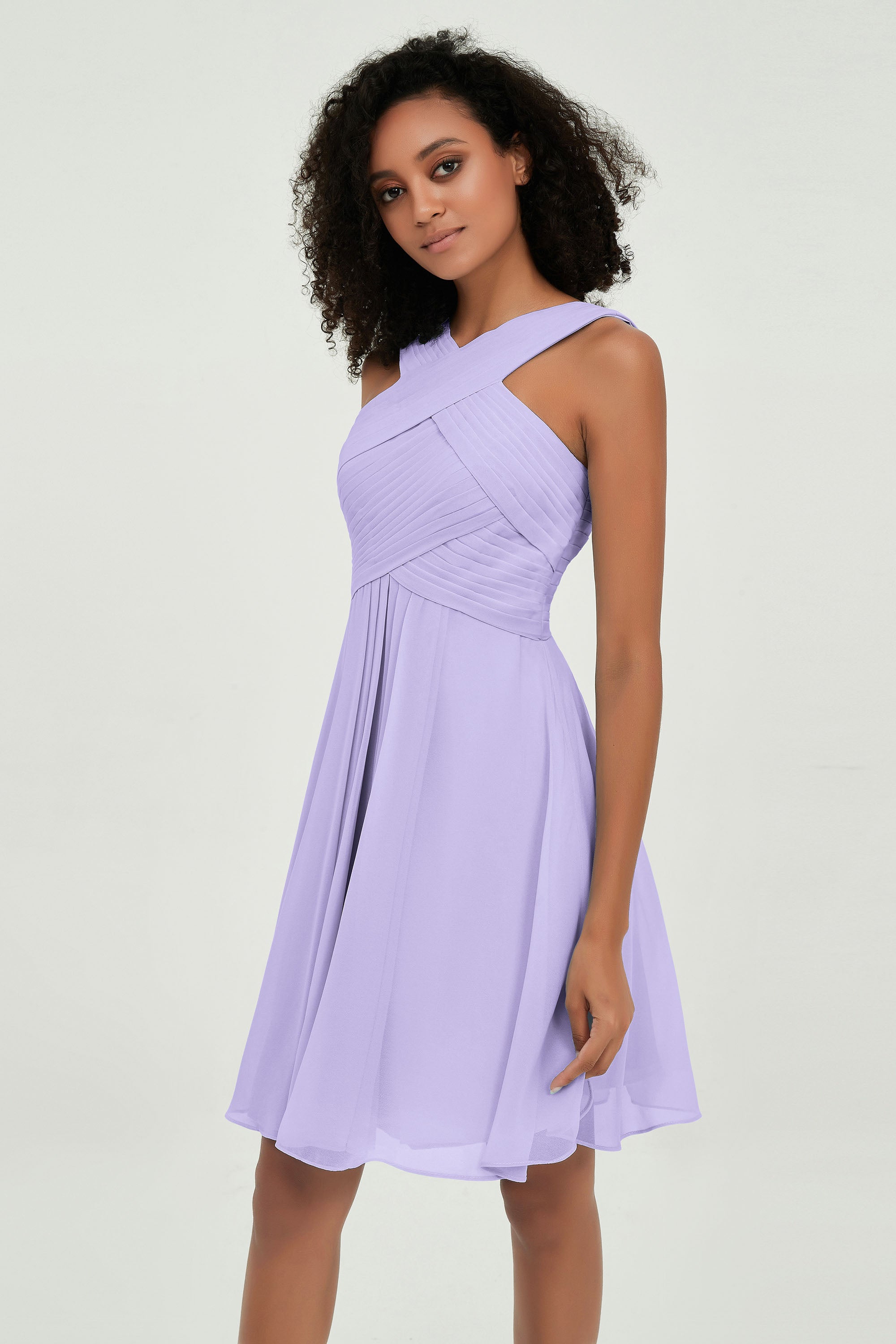 Empire Chiffon Knee Length Junior Bridesmaid Dress Wedding Prom Guest Dresses Gowns