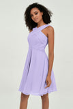 Empire Chiffon Knee Length Junior Bridesmaid Dress Wedding Prom Guest Dresses Gowns
