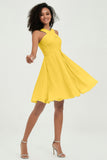 Empire Chiffon Knee Length Junior Bridesmaid Dress Wedding Prom Guest Dresses Gowns