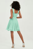Empire Chiffon Knee Length Junior Bridesmaid Dress Wedding Prom Guest Dresses Gowns
