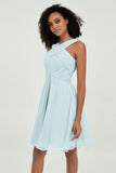 Empire Chiffon Knee Length Junior Bridesmaid Dress Wedding Prom Guest Dresses Gowns