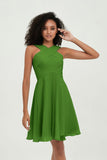 Empire Chiffon Knee Length Junior Bridesmaid Dress Wedding Prom Guest Dresses Gowns