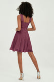 Empire Chiffon Knee Length Junior Bridesmaid Dress Wedding Prom Guest Dresses Gowns