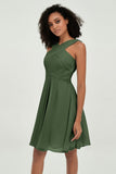 Empire Chiffon Knee Length Junior Bridesmaid Dress Wedding Prom Guest Dresses Gowns