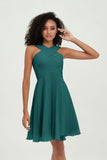Empire Chiffon Knee Length Junior Bridesmaid Dress Wedding Prom Guest Dresses Gowns