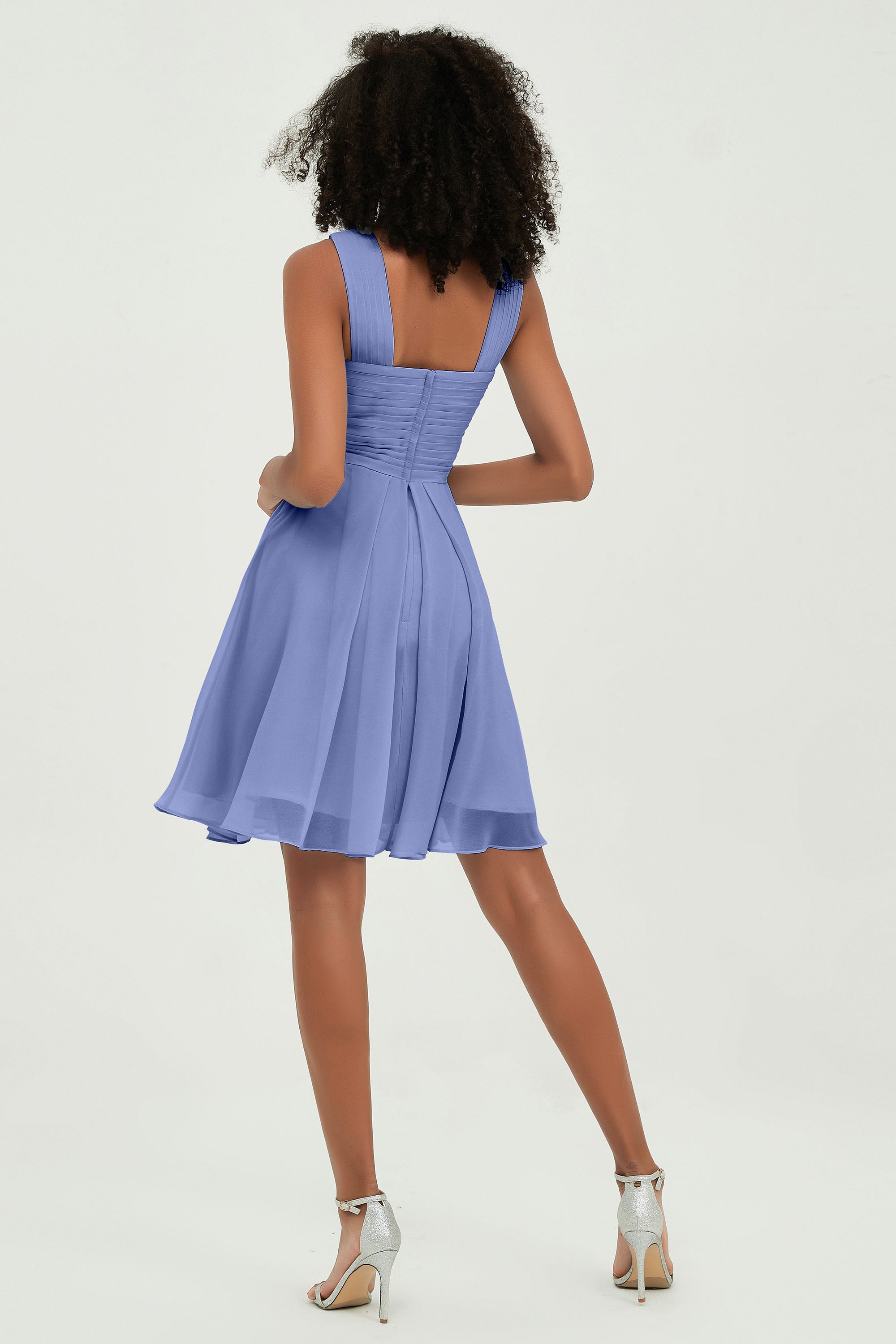 Empire Chiffon Knee Length Junior Bridesmaid Dress Wedding Prom Guest Dresses Gowns