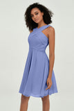 Empire Chiffon Knee Length Junior Bridesmaid Dress Wedding Prom Guest Dresses Gowns