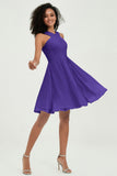 Empire Chiffon Knee Length Junior Bridesmaid Dress Wedding Prom Guest Dresses Gowns