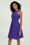 Empire Chiffon Knee Length Junior Bridesmaid Dress Wedding Prom Guest Dresses Gowns