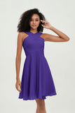 Empire Chiffon Knee Length Junior Bridesmaid Dress Wedding Prom Guest Dresses Gowns