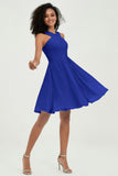 Empire Chiffon Knee Length Junior Bridesmaid Dress Wedding Prom Guest Dresses Gowns