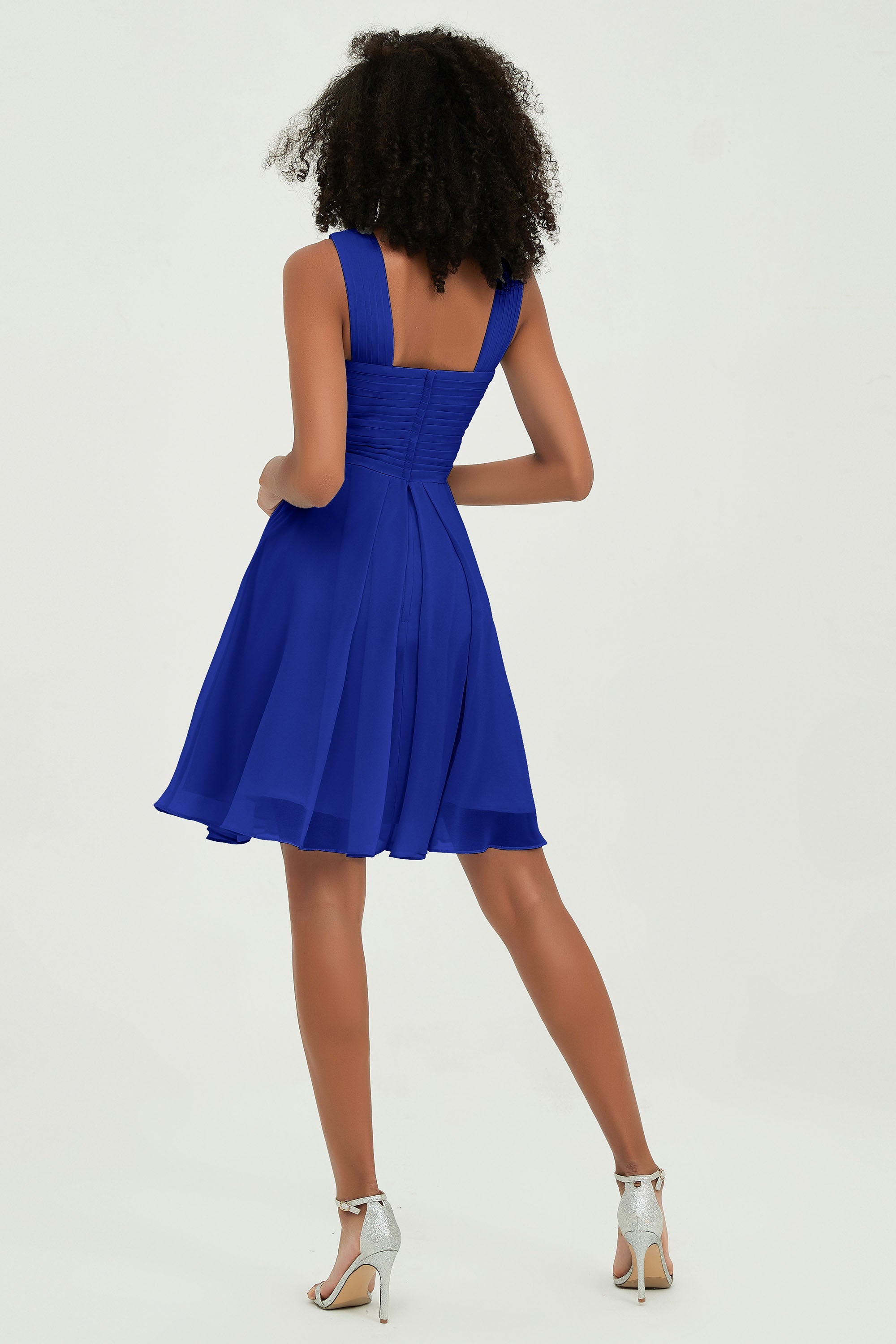 Empire Chiffon Knee Length Junior Bridesmaid Dress Wedding Prom Guest Dresses Gowns