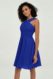 Empire Chiffon Knee Length Junior Bridesmaid Dress Wedding Prom Guest Dresses Gowns
