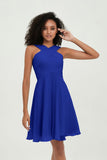 Empire Chiffon Knee Length Junior Bridesmaid Dress Wedding Prom Guest Dresses Gowns
