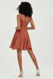 Empire Chiffon Knee Length Junior Bridesmaid Dress Wedding Prom Guest Dresses Gowns