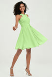 Empire Chiffon Knee Length Junior Bridesmaid Dress Wedding Prom Guest Dresses Gowns