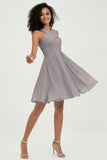 Empire Chiffon Knee Length Junior Bridesmaid Dress Wedding Prom Guest Dresses Gowns