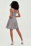 Empire Chiffon Knee Length Junior Bridesmaid Dress Wedding Prom Guest Dresses Gowns