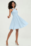 Empire Chiffon Knee Length Junior Bridesmaid Dress Wedding Prom Guest Dresses Gowns