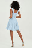 Empire Chiffon Knee Length Junior Bridesmaid Dress Wedding Prom Guest Dresses Gowns
