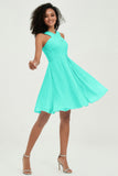 Empire Chiffon Knee Length Junior Bridesmaid Dress Wedding Prom Guest Dresses Gowns
